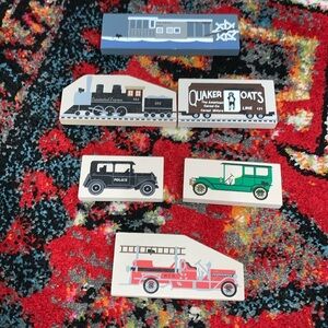 EUC The Cat's Meow transportation set of 6